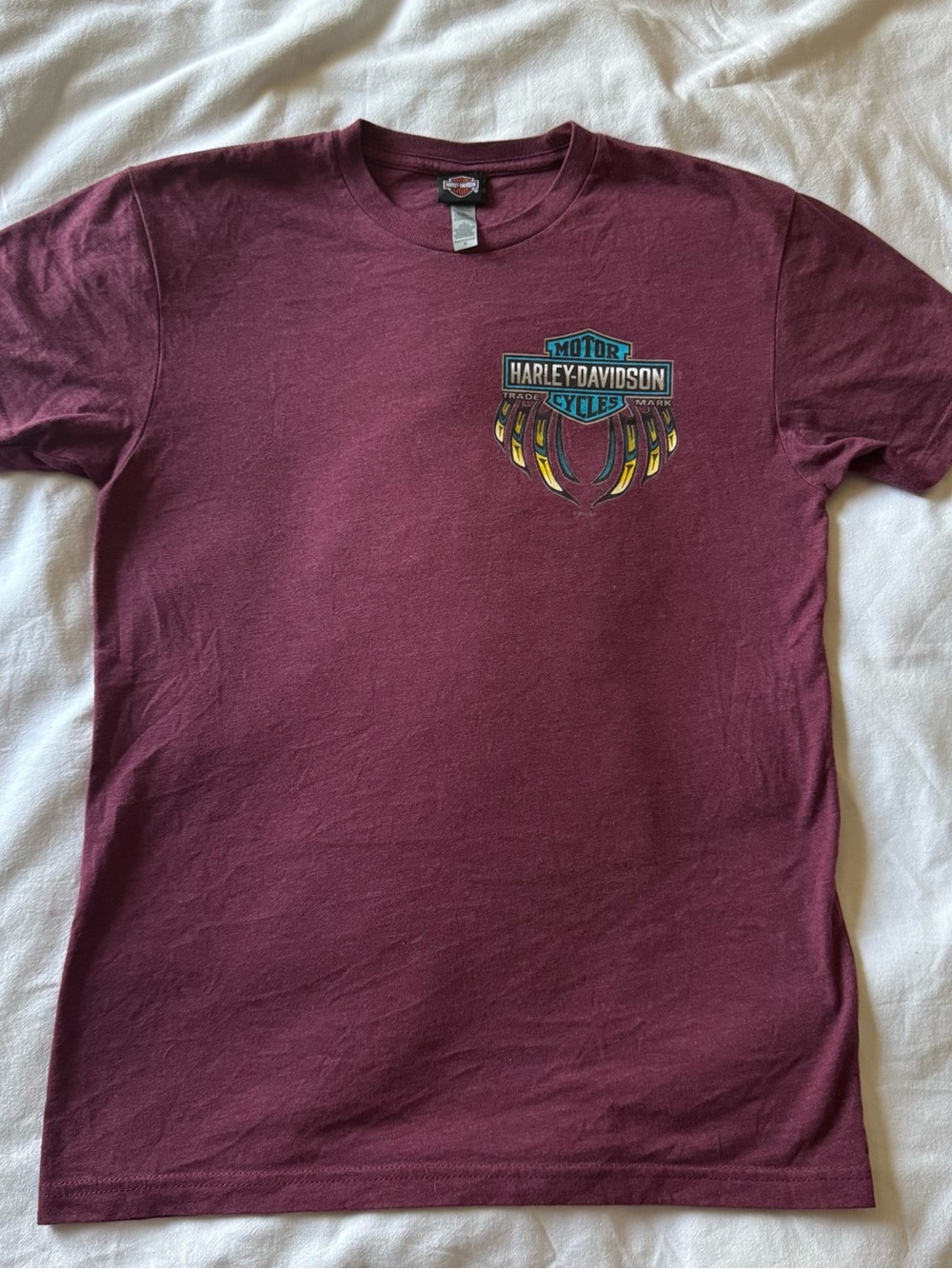 Harley-Davidson Burgundy Short Sleeve Logo Tee